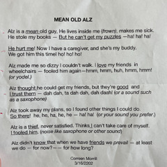 #120 "Mean Old Alz," inspired by Correen Morrill