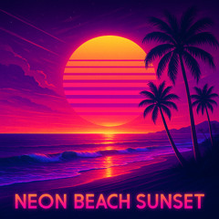 Neon Beach Sunset