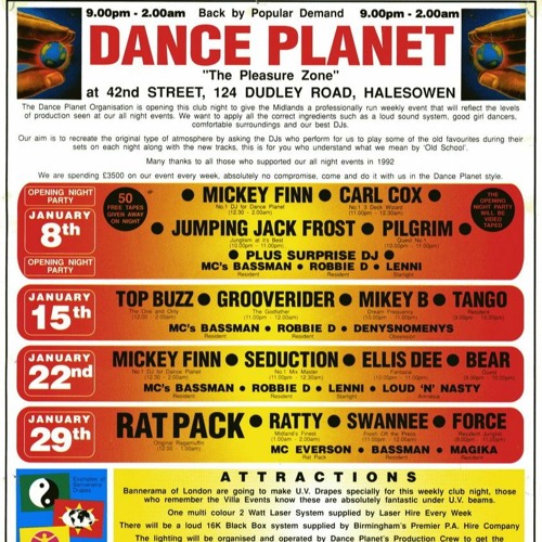 Carl Cox -Dance Planet - The Pleasure Zone -  1993