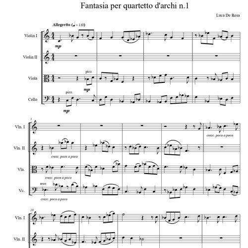 Fantasia string quartet n.1