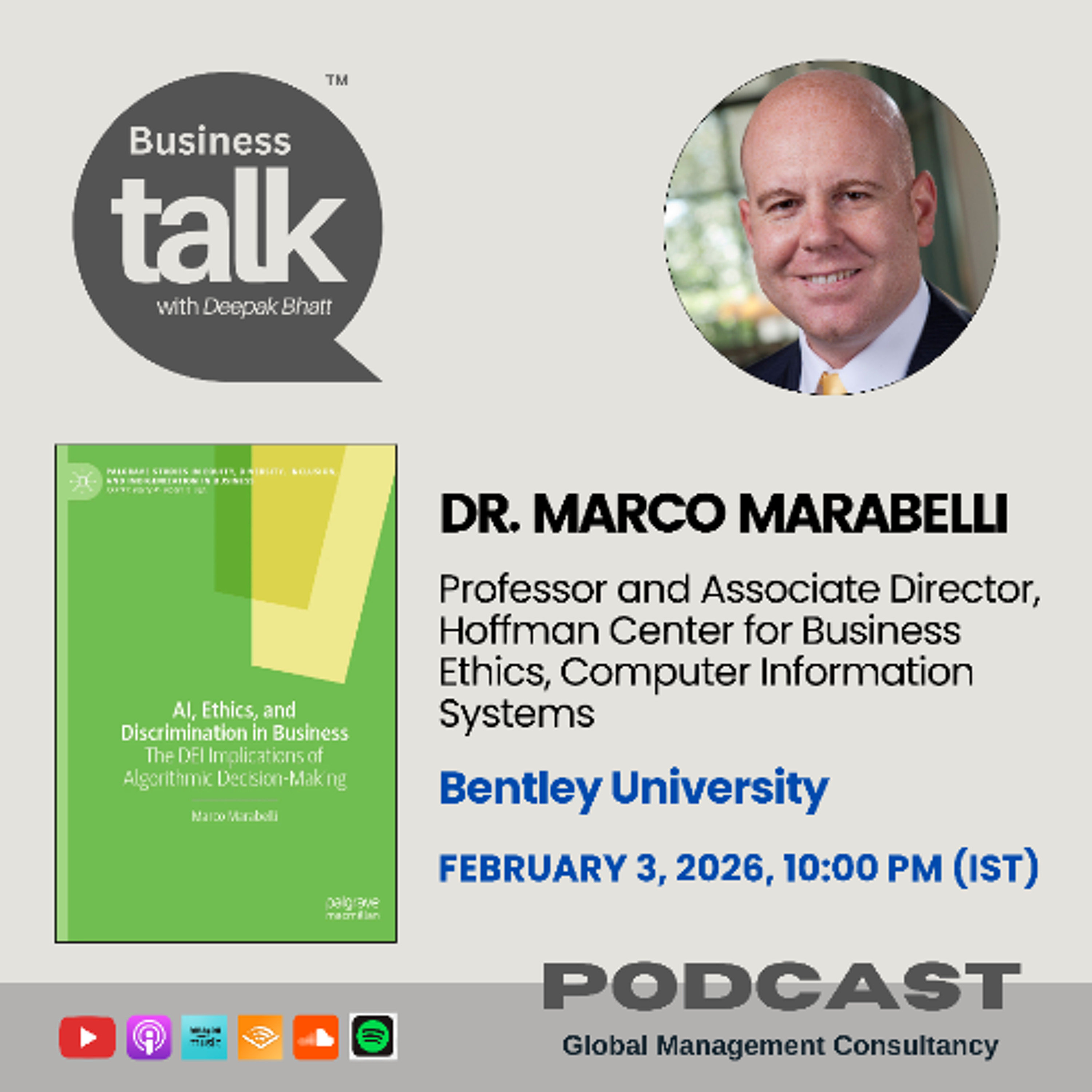 AI, Ethics & Discrimination in Business: A Conversation with Dr. Marco Marabelli episode artwork