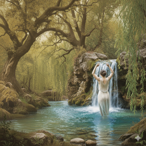 Dans l'eau de la Claire Fontaine