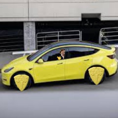 Yellow Tesla squared