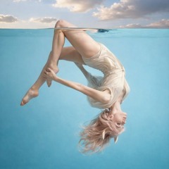 A long-legged pink jellyfish