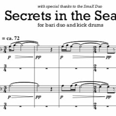 Secrets in the Seams for Bari Sax Duo + Kick Drums Performed by SmaXDuo