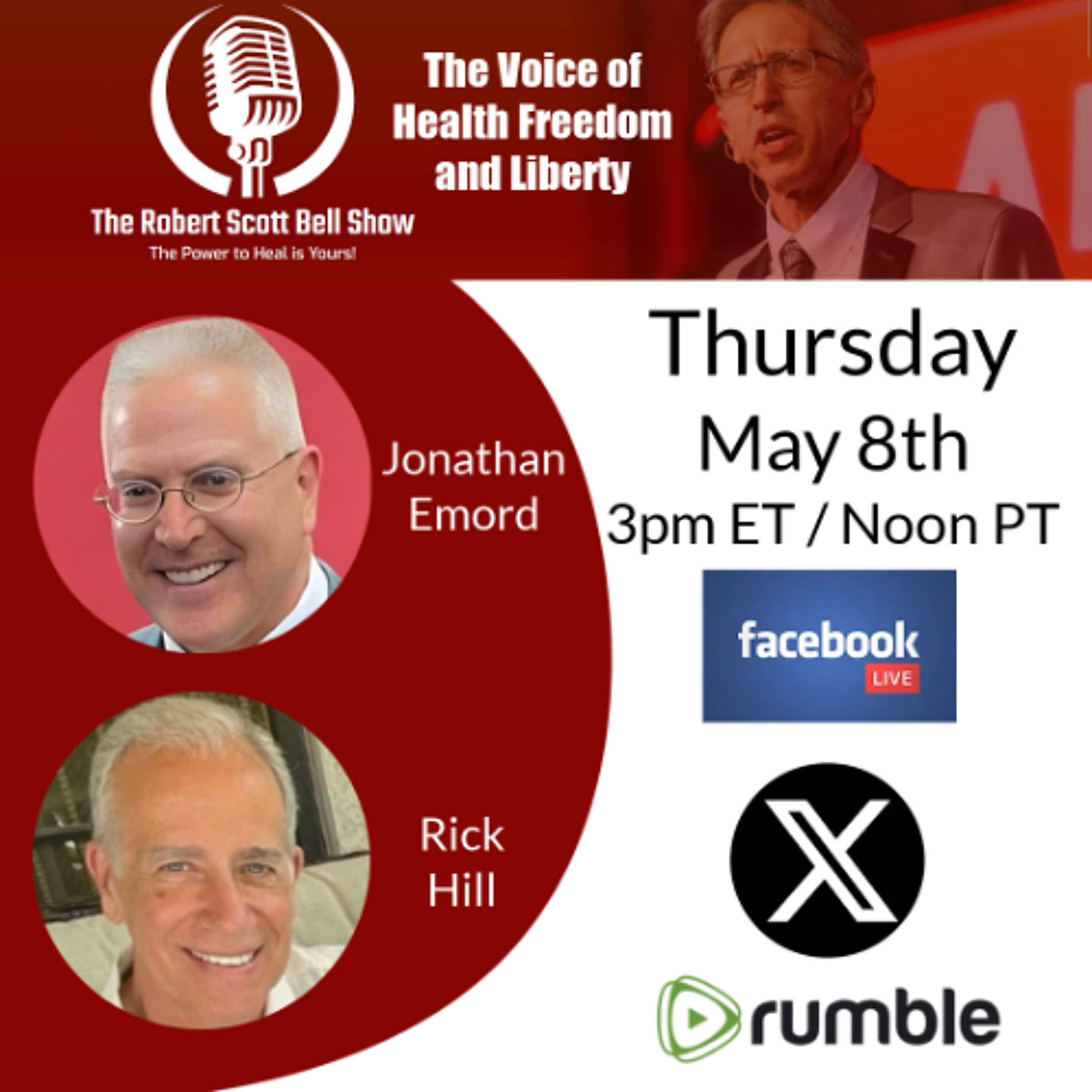 Jonathan Emord, Trump Taps Casey Means, Supplement Smear Debunked, Rick Hill, 50 Year Cancer Survivor - The RSB Show 5-8-25