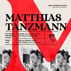Matthias Tanzmann at The Listening Room Chicago 9 December 2023