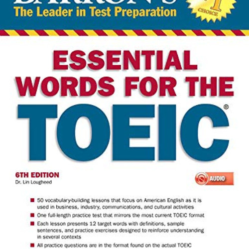 [ACCESS] EPUB ☑️ Essential Words for the TOEIC with MP3 CD, 6th Edition (Barron's Tes