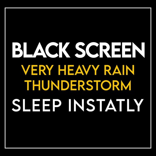 VERY Heavy RAIN and THUNDERSTORM Sounds for Sleeping | 9 HOUR BLACK SCREEN | Sleep Relaxation