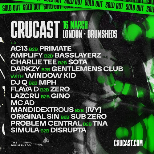 Crucast Drumsheds - AC13 B2B Primate & Comma Dee