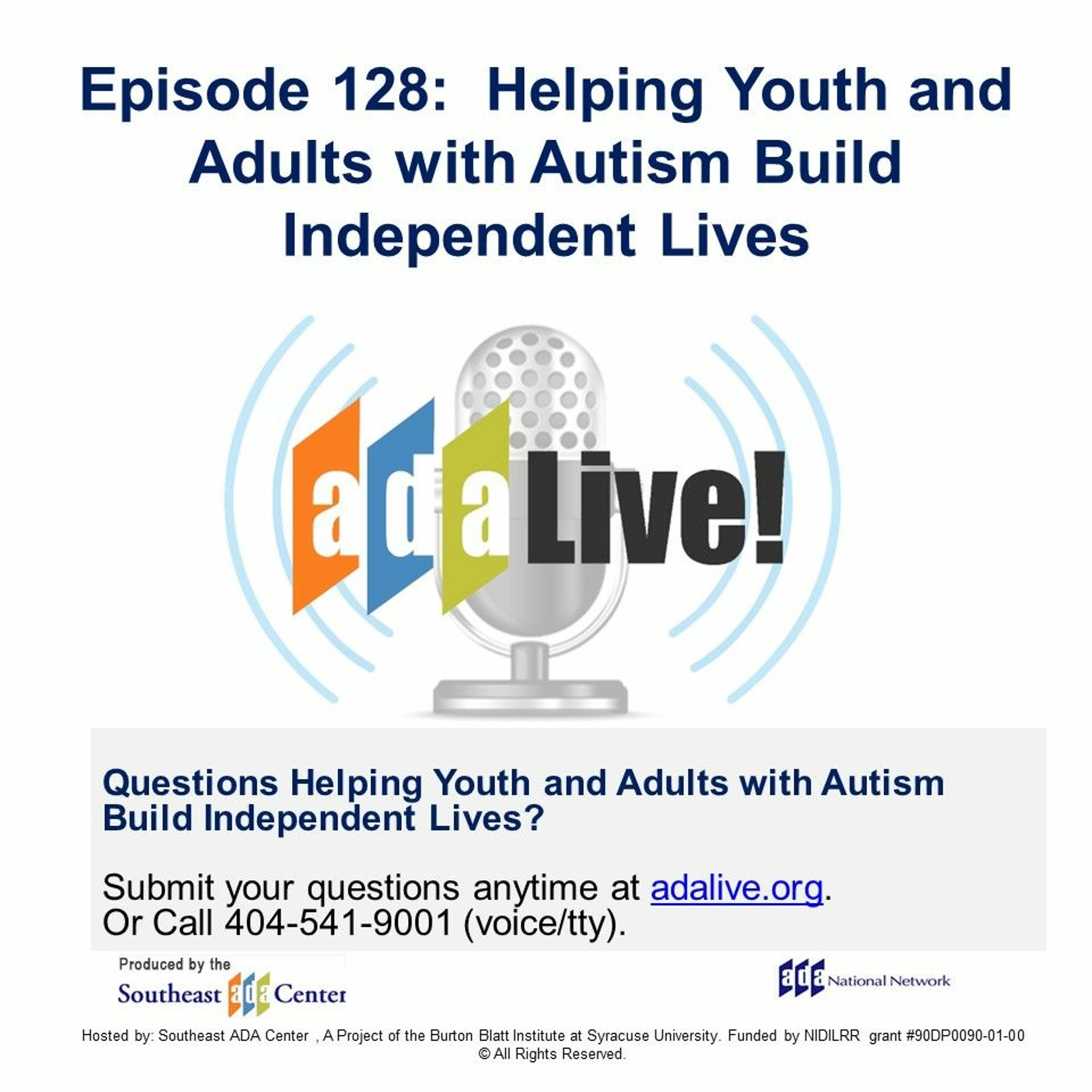 Episode 128:  Helping Youth and Adults with Autism Build Independent Lives episode artwork
