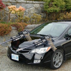 car with guns
