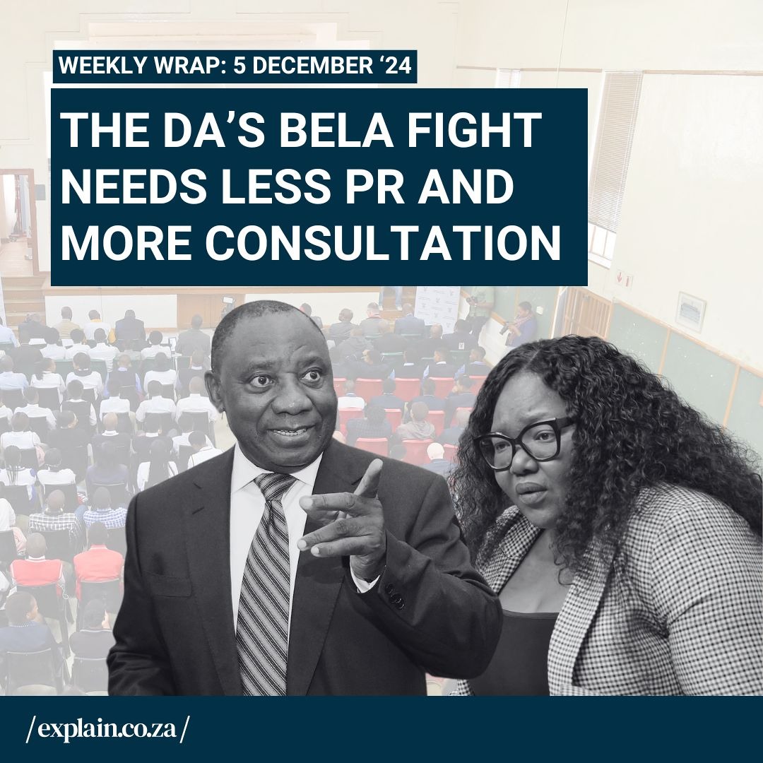 The DA’s Bela fight needs less PR and more consultation: 5 Dec '24