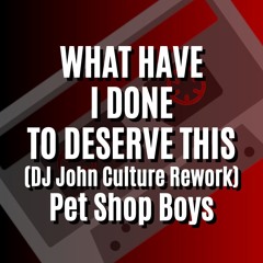 WHAT HAVE I DONE TO DESERVE THIS (DJ John Culture Rework-FLAC) Pet Shop Boys