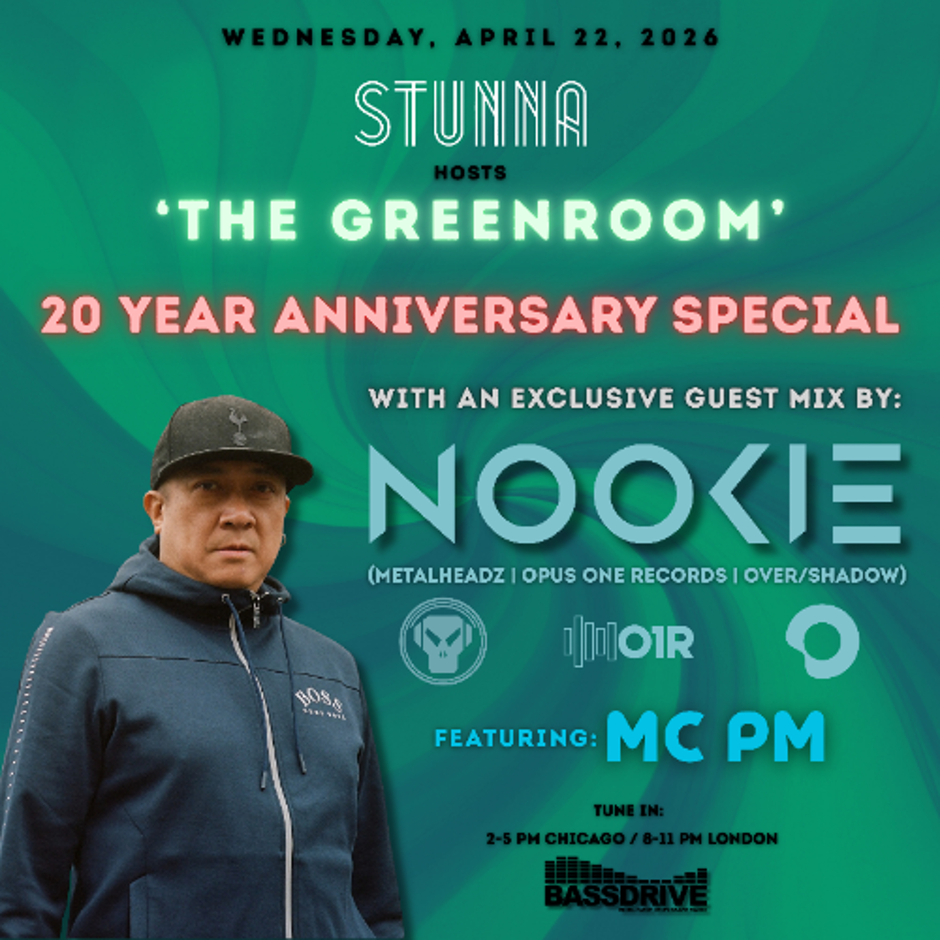 STUNNA Hosts THE GREENROOM 20 YEAR ANNIVERSARY with NOOKIE + MC PM Guest Mix April 22 2026 episode artwork