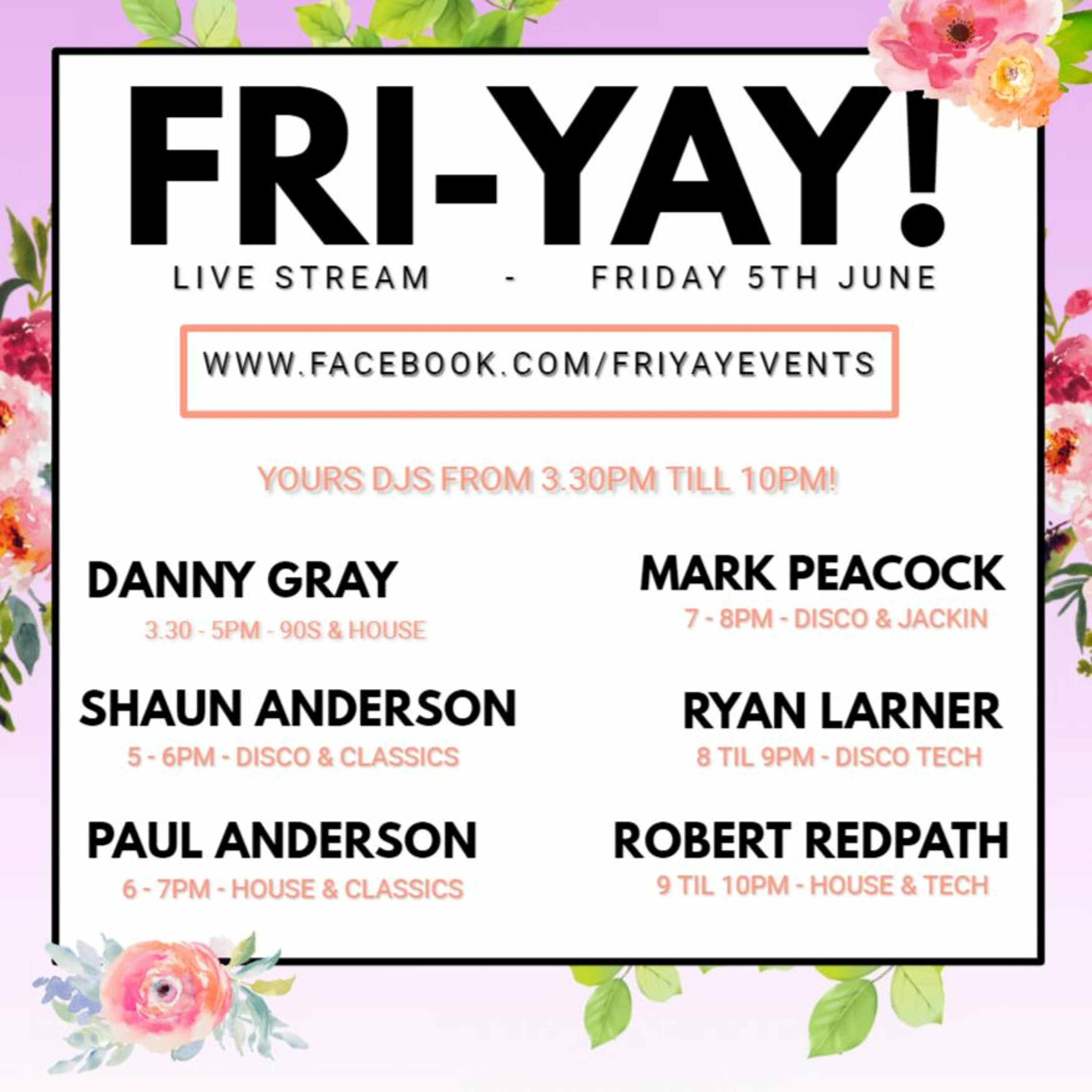 Fri - Yay! Live Stream - DJ Danny Gray - 90s & House - 5.6.20