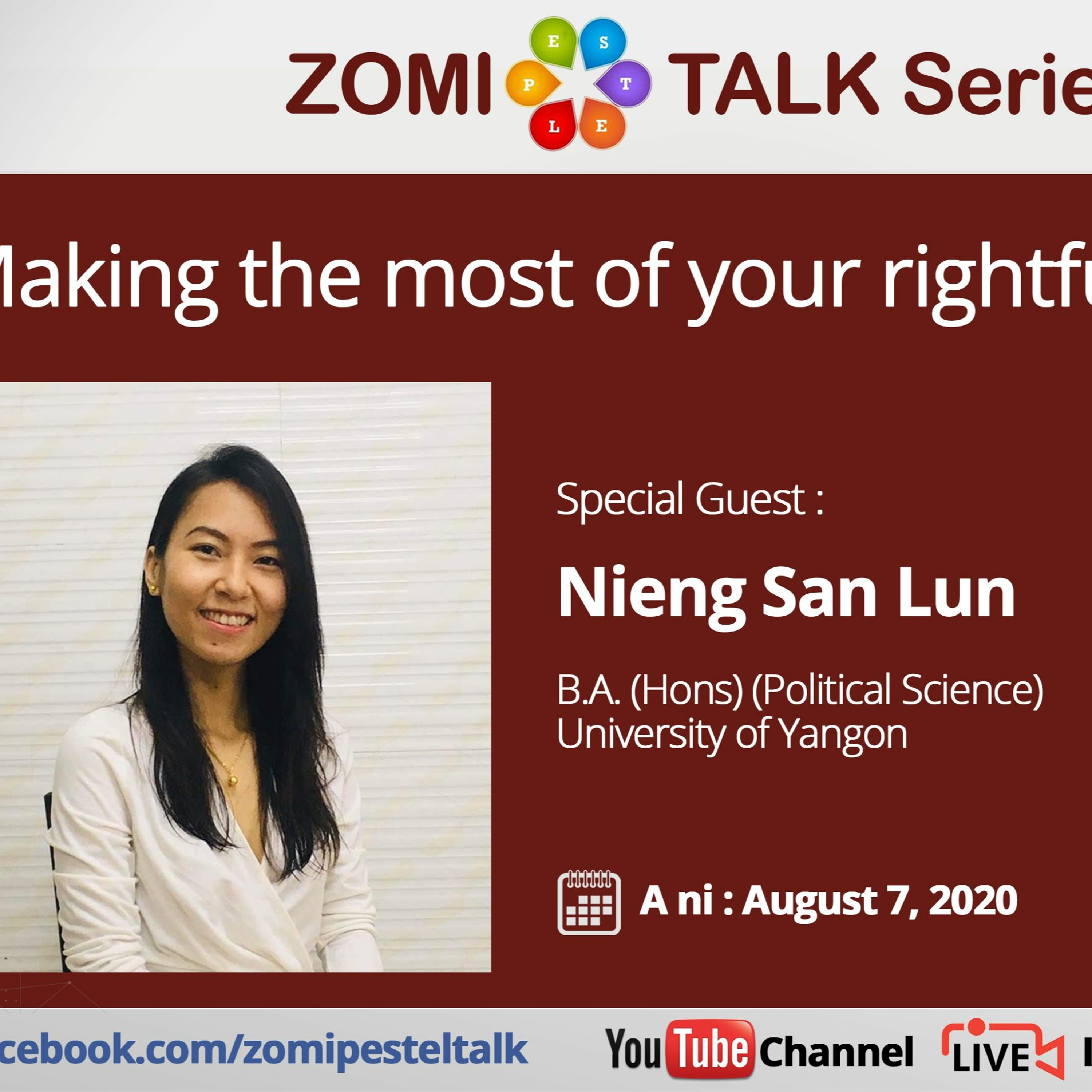 "Making The Most Of Your Rightful Vote" Special Guest: Nieng San Lun
