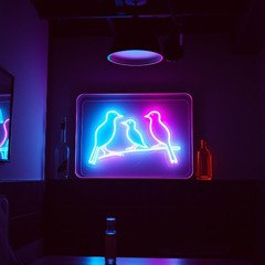 The table in the corner is occupied