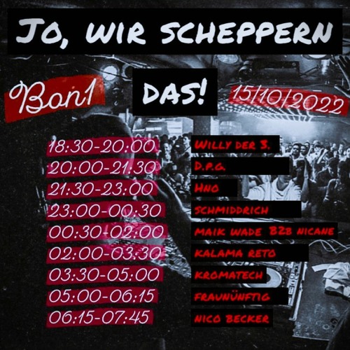 Jo, Wir Scheppern Das ! (@Techno Bunker 15.10.22)