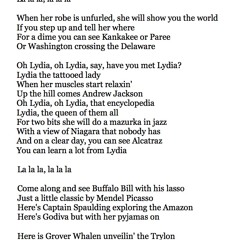 505 Lydia The Tattooed Lady; lyrics by Yip Harburg