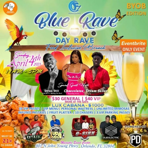 BLUE RAVE-DAY RAVE PARTY-ORLANDO FLORIDA-4-4-2021