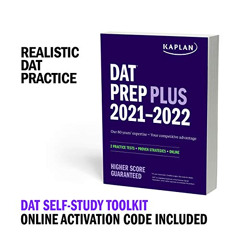 VIEW EPUB 📁 DAT Self-Study Toolkit 2021–2022: DAT Prep Plus Book + 4 Practice Tests