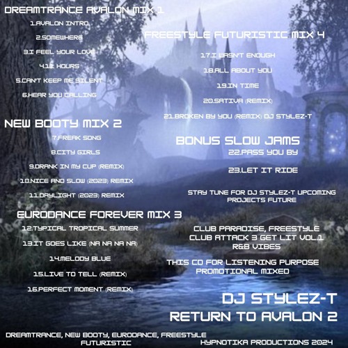 Return To Avalon 2 (Freestyle Futuristic Mix 4 & Bonus Slow Jams) Mixed By DJ Stylez-T