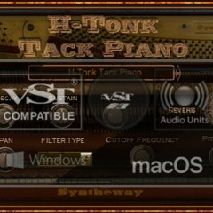H-Tonk Tack Piano VST VST3 Audio Unit: Western Saloon Piano, Jangle Honky Tonk. EXS24 and KONTAKT