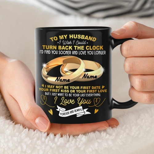 Personalized name Rings To my husband i wish i could mug