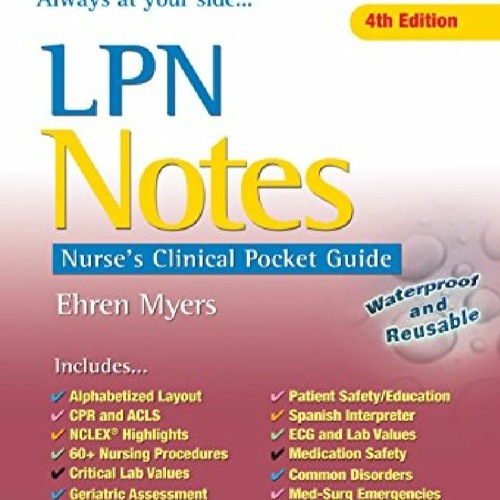 Stream DOWNLOAD/PDF LPN Notes: Nurse's Clinical Pocket Guide from ...