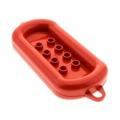 Knallrotes Gummiboot