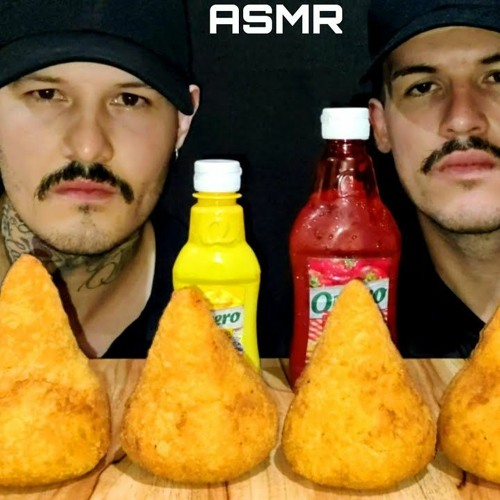 #63 ASMR COMIDA   COXINHA DE FRANGO COM CATUPIRY (MUKBANG BRASIL) SONS DE MASTIGAÇÃO.