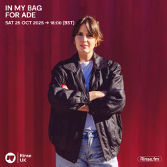 Rinse FM Show Sat 25th of October ( no talking )