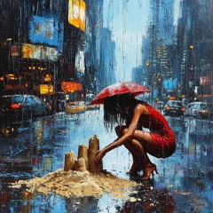Sandcastles in the rain