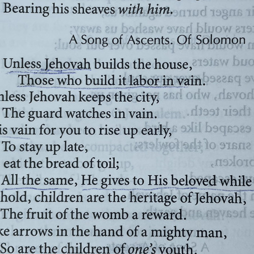 Unless Jehovah (Psalms 127)