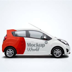 Fahrzeug Auto Mockup Free Kostenlos Downloaden