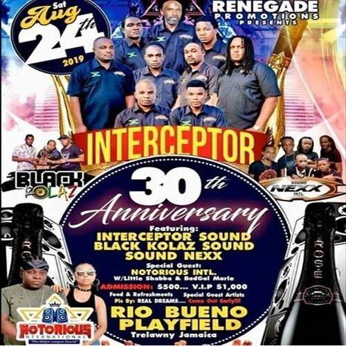 Interceptor/Notorious/Black Kolaz  8/19 (Trelawny)