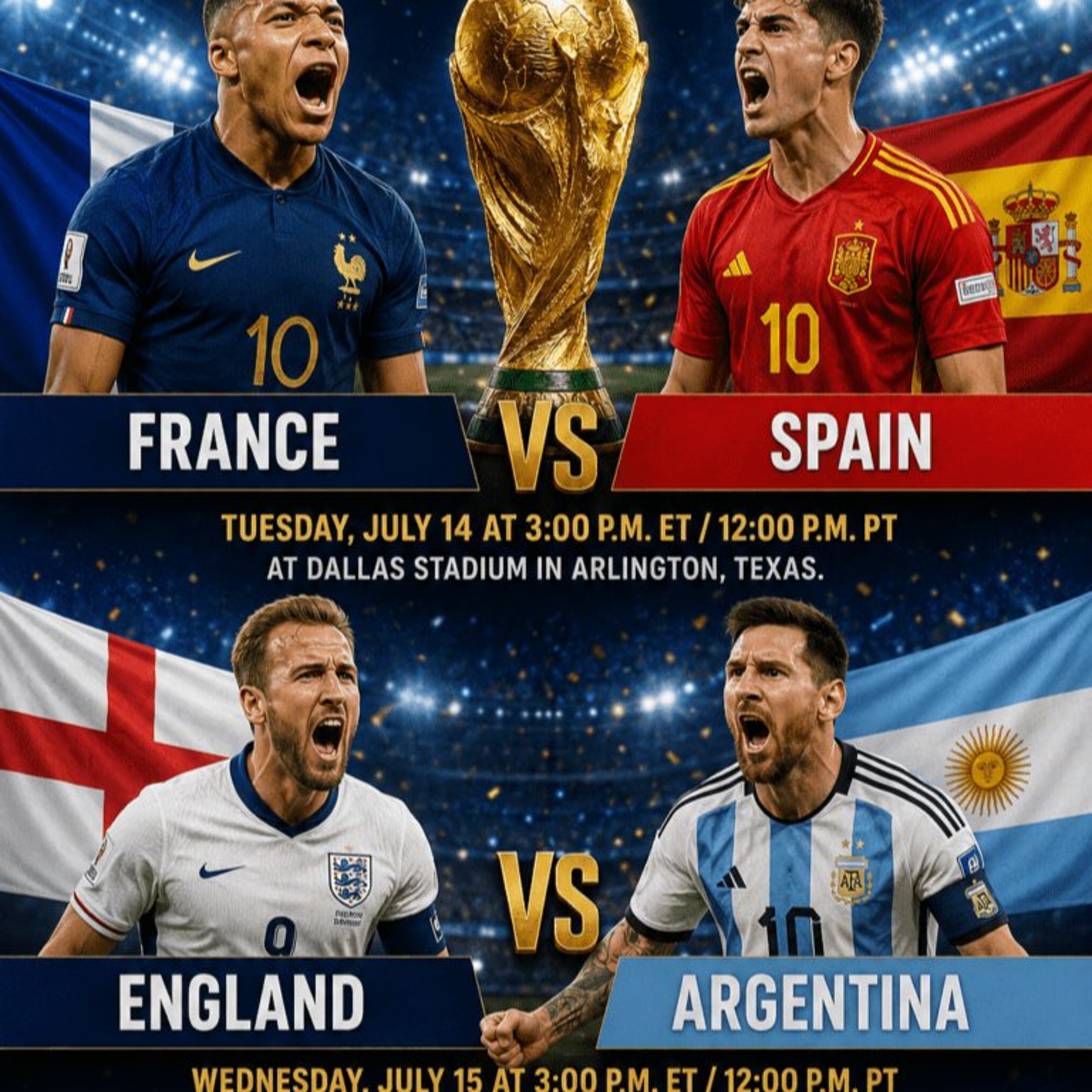 Sunday, July 12:  World Cup Today Semis are set episode artwork