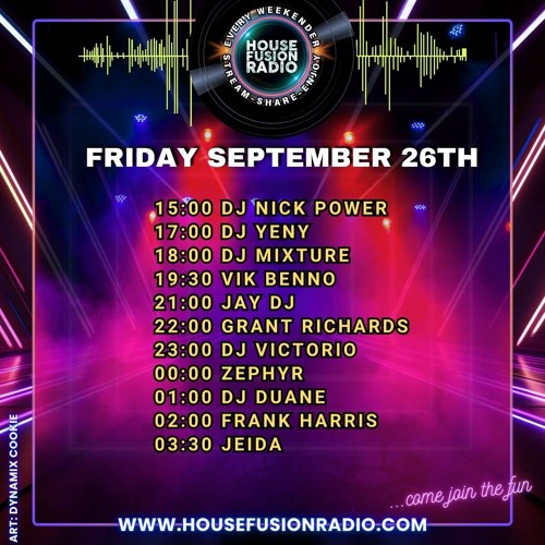 House Fusion Radio Midnight Vibes #59 Friday, Sep. 26th, '25