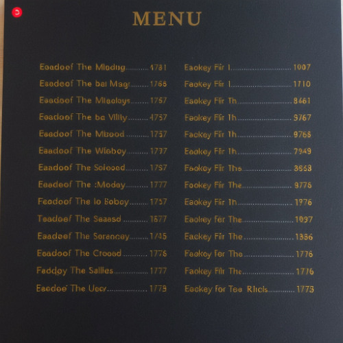 Repeating Menu
