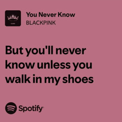 You Never Know - BLACKPINK (cover)