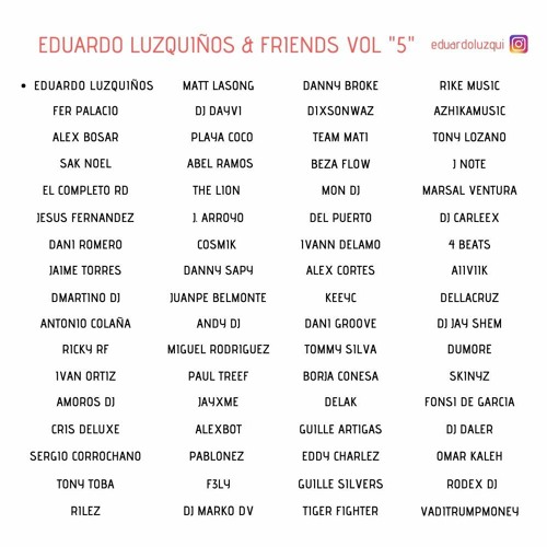 Stream MEGAPACK EDUARDO LUZQUIÑOS & FRIENDS VOL 5 by Eduardo Luzquiños ...