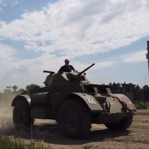 Canadian War Museum’s T17E1 Staghound moving about