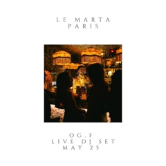 MARTA PARIS - Live DJ Set May 25 (Classy Open format)