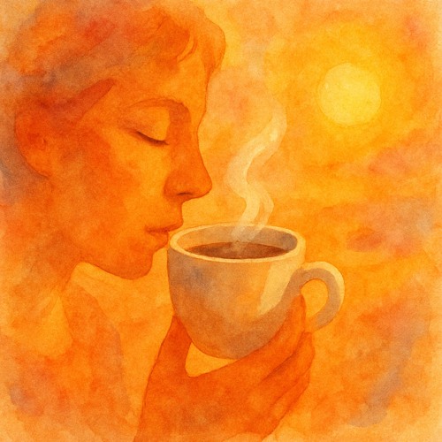 what the first sip of coffee in the morning feels like