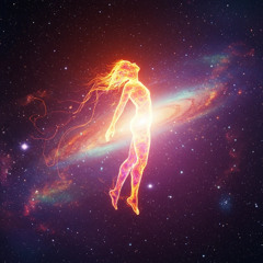 floating in space