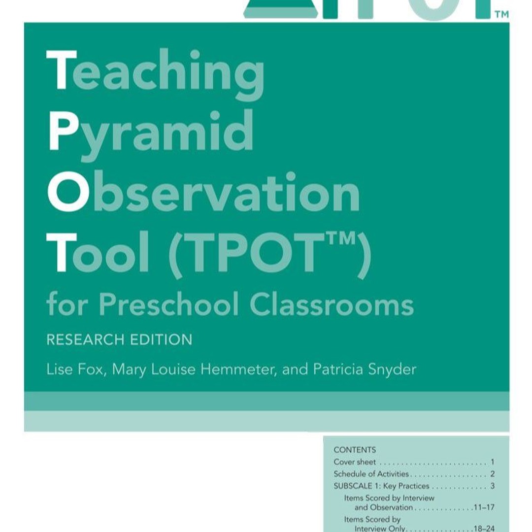 Stream [READ] Teaching Pyramid Observation Tool (TPOT™) for Preschool ...
