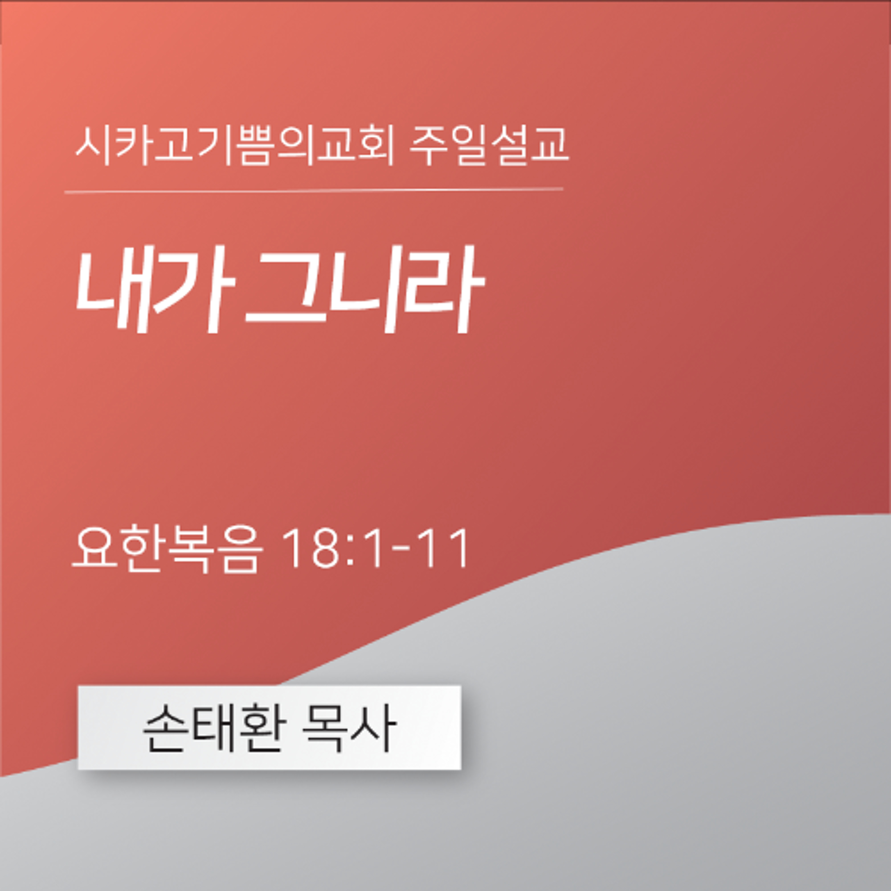 내가 그니라 | 손태환 목사 | 시카고 기쁨의 교회 - 20260329 episode artwork