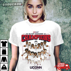 Uconn Ncaa Men’s Basketball 2024 Big East Tournament Champions Team Caricature Shirt