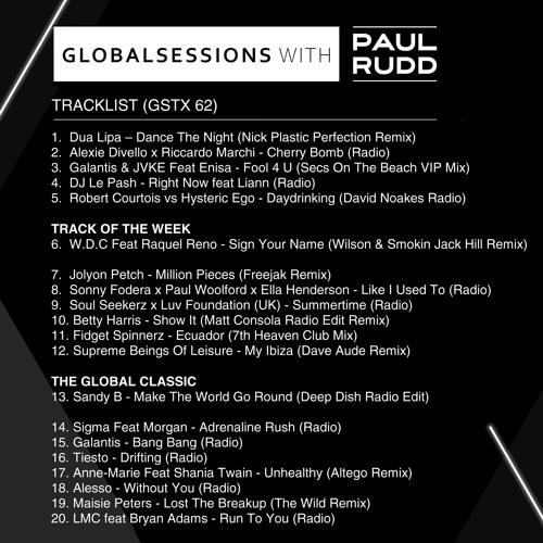 Stream Globalsessions with Paul Rudd GS062 by Paul Rudd Official | Listen  online for free on SoundCloud
